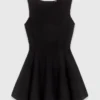 Vestido skater con lazos con pedrería