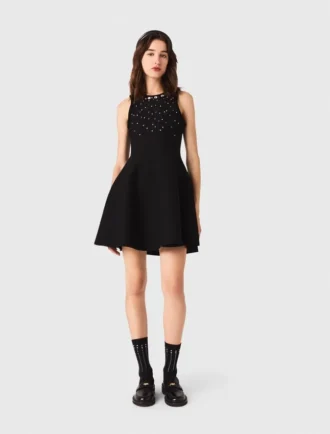 Vestido skater con pedrería