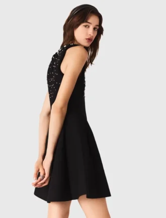 Vestido skater con pedrería