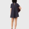 Vestido trapecio de crepé grueso