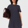 Vestido trapecio de crepé grueso