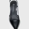 Zapatos de salón con talón abierto de charol