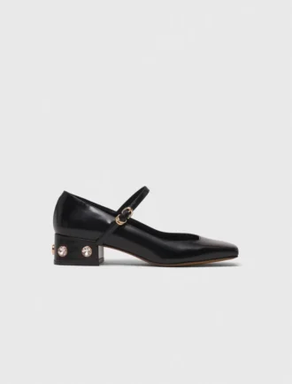 Zapatos Mary Jane con tacón y pedrería