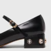 Zapatos Mary Jane con tacón y pedrería