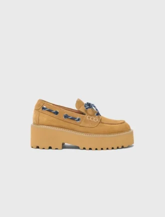 Zapatos náuticos con plataforma de ante